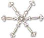 Beaded Snowflake Ornament Kit - WHITE AB -  - Christmas Ornament Kits