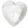 Acrylic Faceted Heart Bead - Acrylic Heart Pendant - Crystal (clear) - Acrylic Faceted Heart Bead - 