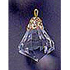 Acrylic Faceted Diamond Beads w/Filigree - Crystal (clear) - Crystal Teardrops - 