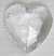Acrylic Faceted Heart Bead - Crystal (Clear) - acrylic hearts