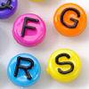 Round Letter Beads - Assorted Colors And Letters - Alpha Beads ? Letter Beads - 