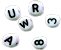 Round Acrylic Letter Beads - Assorted - Letter Beads - Alphabet Beads - 