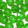 Faceted Beads - Lime - Faceted Acrylic Beads - Plastic Faceted Beads - 6mm Faceted Beads