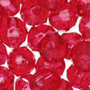 Faceted Beads - Xmas Red - Faceted Acrylic Beads - Plastic Faceted Beads - 6mm Faceted Beads