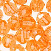 Faceted Beads - Lt Orange - 8mm Faceted Acrylic Beads - Plastic Faceted Beads - 8mm Faceted Beads