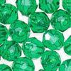 Faceted Beads - Xmas Green Tr - Faceted Acrylic Beads - Plastic Faceted Beads - 6mm Faceted Beads
