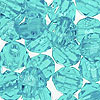Faceted Beads - Lt Turquoise Tr - Faceted Acrylic Beads - Plastic Faceted Beads - 6mm Faceted Beads