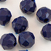 Faceted Beads - Navy Op - 8mm Faceted Acrylic Beads - Plastic Faceted Beads - 8mm Faceted Beads