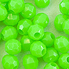 Faceted Beads - Plastic Faceted Beads - Lime - 10mm Faceted Acrylic Beads - Large Acrylic Beads - 10mm Faceted Beads