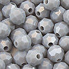 Faceted Beads - Plastic Faceted Beads - Gray - 10mm Faceted Acrylic Beads - Large Acrylic Beads - 10mm Faceted Beads