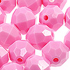 Faceted Beads - Pink Op - Faceted Acrylic Beads - Plastic Faceted Beads - 6mm Faceted Beads