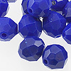 Faceted Beads - Royal Blue Op - Faceted Acrylic Beads - Plastic Faceted Beads - 6mm Faceted Beads