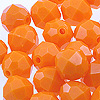 Faceted Beads - Faceted Acrylic Craft Beads - Orange - Fishing Beads - Acrylic Faceted Beads - Plastic Faceted Beads - Faceted Craft Beads