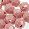 Faceted Beads - Faceted Acrylic Craft Beads - Dusty Rose - Fishing Beads - Acrylic Faceted Beads - Plastic Faceted Beads - Faceted Craft Beads