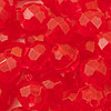 Faceted Beads - Fire Orange ( Fluorescent ) - 8mm Faceted Acrylic Beads - Plastic Faceted Beads - 8mm Faceted Beads