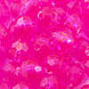 Faceted Beads - Faceted Acrylic Craft Beads - Bright Hot Pink - Fishing Beads - Acrylic Faceted Beads - Plastic Faceted Beads - Faceted Craft Beads