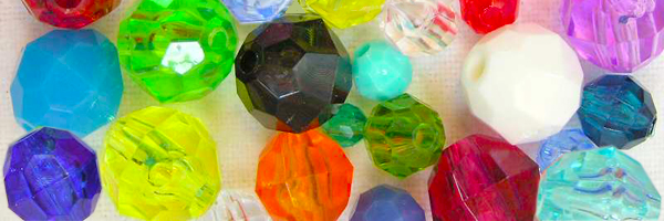 Faceted Beads - Plastic Faceted Beads - 10mm Faceted Beads