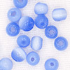 Round Glass Cat Eye Beads - Periwinkle - Glass Beads - Tiger Eye Beads