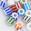 Japanese Glass E Beads - Assorted Striped Colors - E-beads