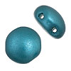 Two Hole Beads - 2 Hole Cabochon Beads - Glass Candy Beads - Pastel Teal Pearl - 2 Hole Beads - Czech Candy Beads - Candy Beads