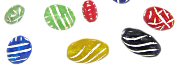 Glass Beads - Colored Inlay Beads - Glass Inlay Beads