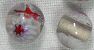 White Glass Beads - Round Beads - Round Glass Flower Beads - Flower Beads