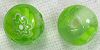Lime Glass Beads - Round Beads - Round Glass Flower Beads - Flower Beads