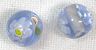 Lt Blue Glass Beads - Round Beads - Round Glass Flower Beads - Flower Beads