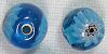 Dk Blue Glass Beads - Round Beads - Round Glass Flower Beads - Flower Beads