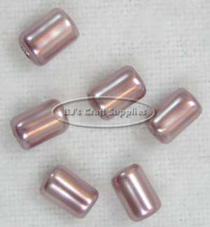 Champagne Pearl Colored Glass Tube Beads