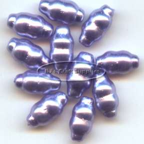 Lavender Pearl Colored Glass Swirl Beads