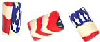 Fimo Beads - American Flag Beads - Patriotic Beads