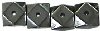 Mgnetic Hematite Faceted Square Spacer Beads - - -