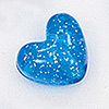 Heart Shaped Pony Beads - Blue W/ Silver Glitter - Pony Heart Beads - Pony Hearts - Pony Bead Hearts
