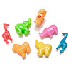 Zoo Animal Shaped Pony Beads - Bright Colors - Pony Beads