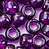 Transparent Pony Beads - Purple Pony Beads - Dk Amethyst - Hair beads - Plastic Beads - Plastic Pony Beads - Opaque Pony Beads - Craft Beads - 