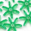 Starflake Beads - Sunburst Beads - Xmas Green - 18mm Starflake Beads - Sunburst Beads - Starburst Beads - Ferris Wheel Beads - Paddlewheel Beads