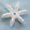 Starflake Beads - Sunburst Beads - White Ab Op - 18mm Starflake Beads - Sunburst Beads - Starburst Beads - Ferris Wheel Beads - Paddlewheel Beads - 