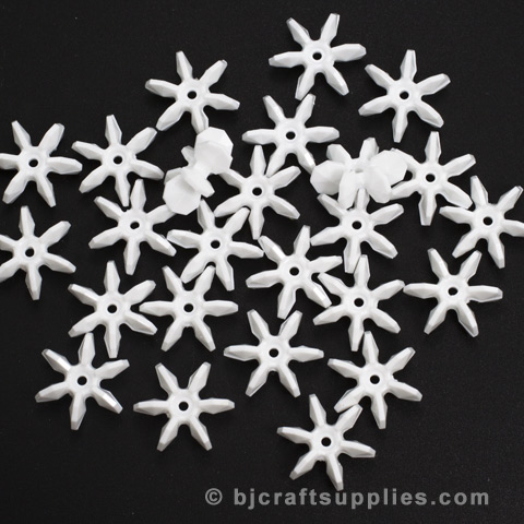 Choose Ivory or White-#SUB03 25mm Opaque SunBurst Craft Beads 75pcs