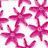 Starflake Beads - Sunburst Beads - Dk Hot Pink - 25mm Starflake Beads - Sunburst Beads - Starburst Beads - Ferris Wheel Beads - Paddlewheel Beads