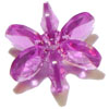 Starflake Beads - DUSTY ROSE TR - Sunburst Beads - Starburst Beads - Ferris Wheel Beads - Paddlewheel Beads - 18mm Sunburst Beads