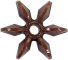 Starflake Beads - BROWN OP - Sunburst Beads - Starburst Beads - Ferris Wheel Beads - Paddlewheel Beads - 25mm Starflake Beads