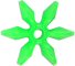 Starflake Beads - LIME OP - Sunburst Beads - Starburst Beads - Ferris Wheel Beads - Paddlewheel Beads - 25mm Starflake Beads