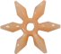 Starflake Beads - PEACH OP - Sunburst Beads - Starburst Beads - Ferris Wheel Beads - Paddlewheel Beads - 25mm Starflake Beads
