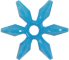 Starflake Beads - TURQUOISE OP - Sunburst Beads - Starburst Beads - Ferris Wheel Beads - Paddlewheel Beads - 25mm Starflake Beads