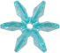 Starflake Beads - LT TURQUOISE<BR>LT AQUA TR - Sunburst Beads - Starburst Beads - Ferris Wheel Beads - Paddlewheel Beads - 25mm Starflake Beads