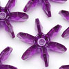 Starflake Beads - DK AMETHYST TR - Sunburst Beads - Starburst Beads - Ferris Wheel Beads - Paddlewheel Beads -