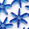 Sunburst Beads - DK SAPPHIRE TR - Starflake Beads - Starburst Beads - Ferris Wheel Beads - Paddlewheel Beads -