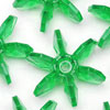 Sunburst Beads - XMAS GREEN TR - Starflake Beads - Starburst Beads - Ferris Wheel Beads - Paddlewheel Beads -