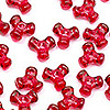 Tri Beads - Dk Red - Propeller Beads - Plastic Tri Beads